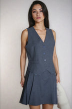 SET GILET PIÙ GONNA BLU
