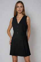 SET GILET PIÙ GONNA NERO