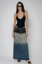 Gonna jeans sfumata